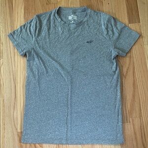 Hollister T Shirt Mens Small Gray Logo Short Sleeve Cotton Casual Summer